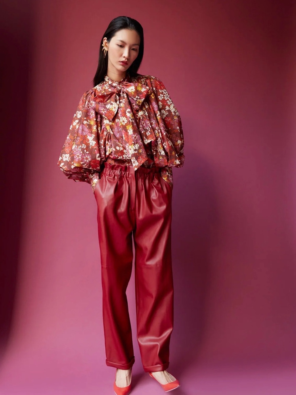The Label Celeste Blouse in Prune (print) - Picture 4 of 15